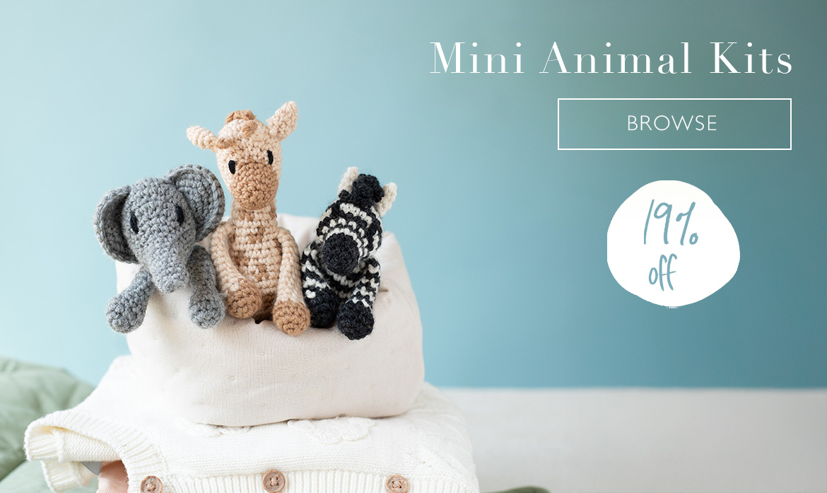 Mini animal crochet kits patterns toft kerry lord